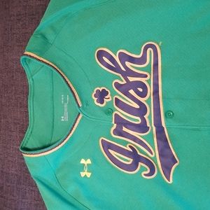 Under Armour Notre Dame Jersey Baseball style Large